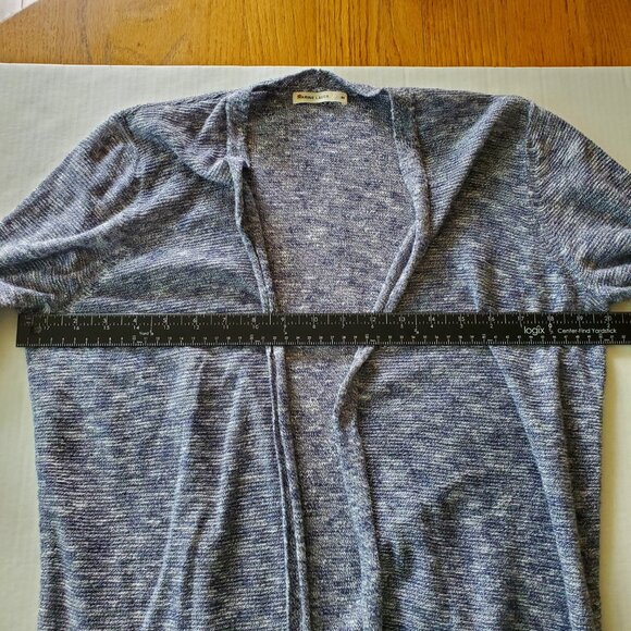 Marine Layer Nantucket Open Front Cardigan Medium Burnout Blue and White - Picture 10 of 16